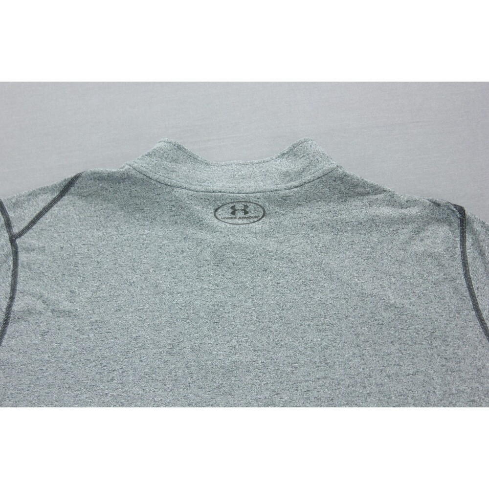 Under Armour Shirt Mens 3XL Gray Threadborne HeatGear Long Sleeve Quarter Zip - Picture 3 of 11